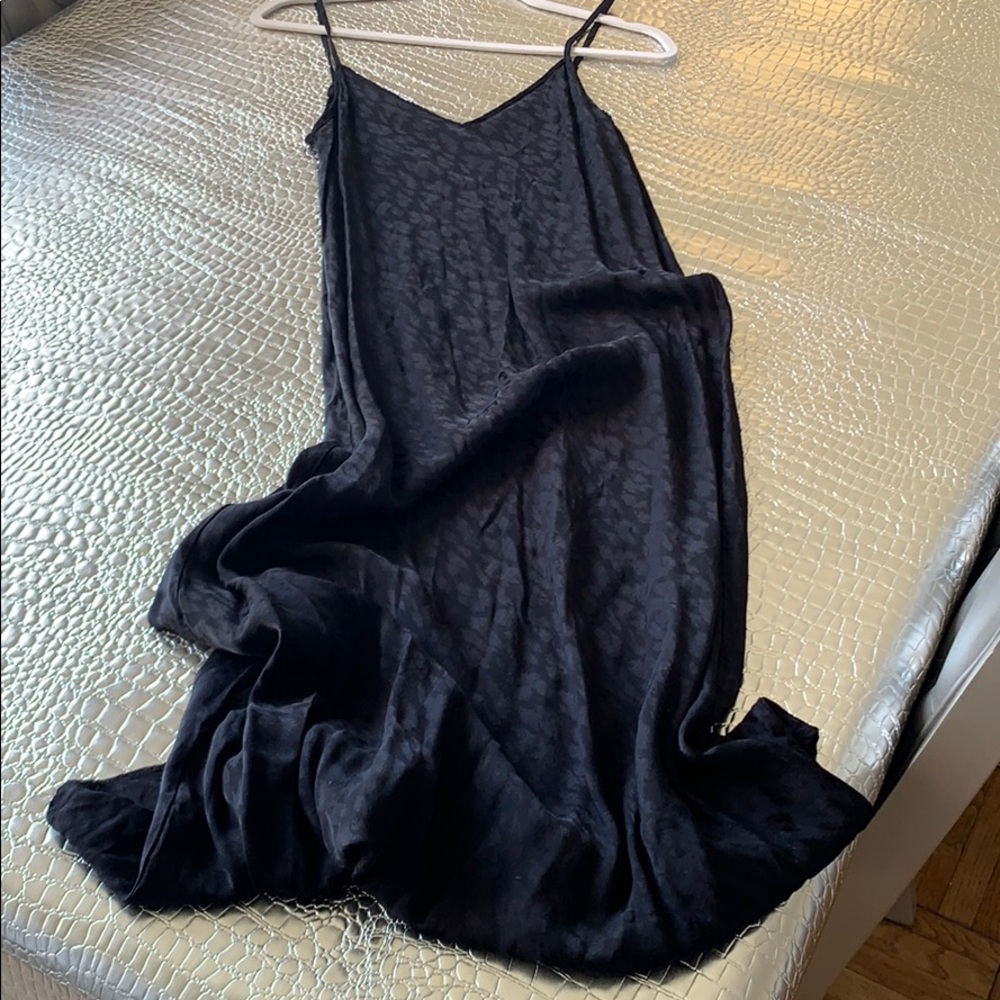 Animal print slip dress